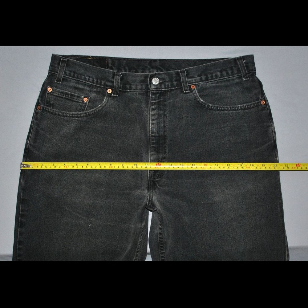 Vintage Levi's 550 Jeans Size 38 Black Relaxed Fit Made In USA - Picture 10 of 12